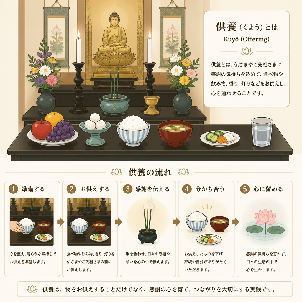 仏壇にご飯を供える仕組みと流れ