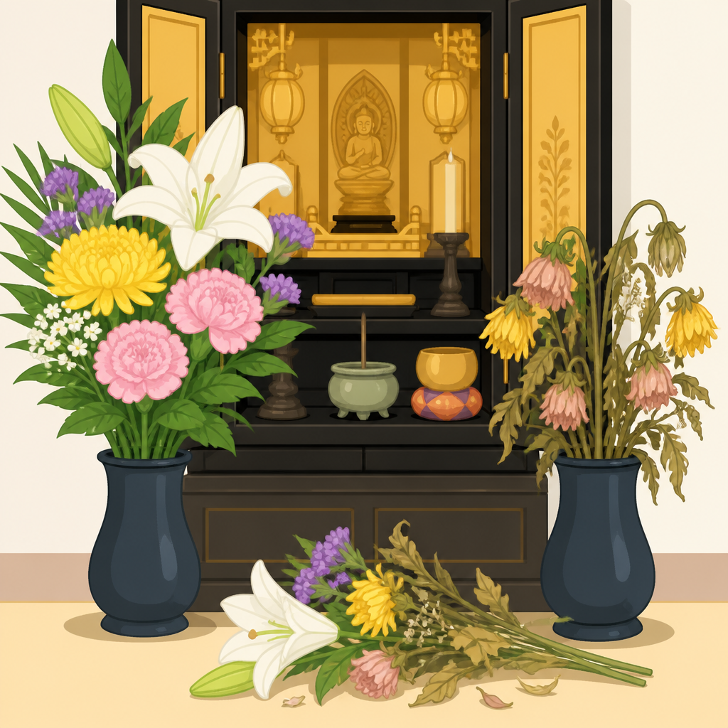 仏壇の花がすぐ枯れるとは何かをやさしく解説