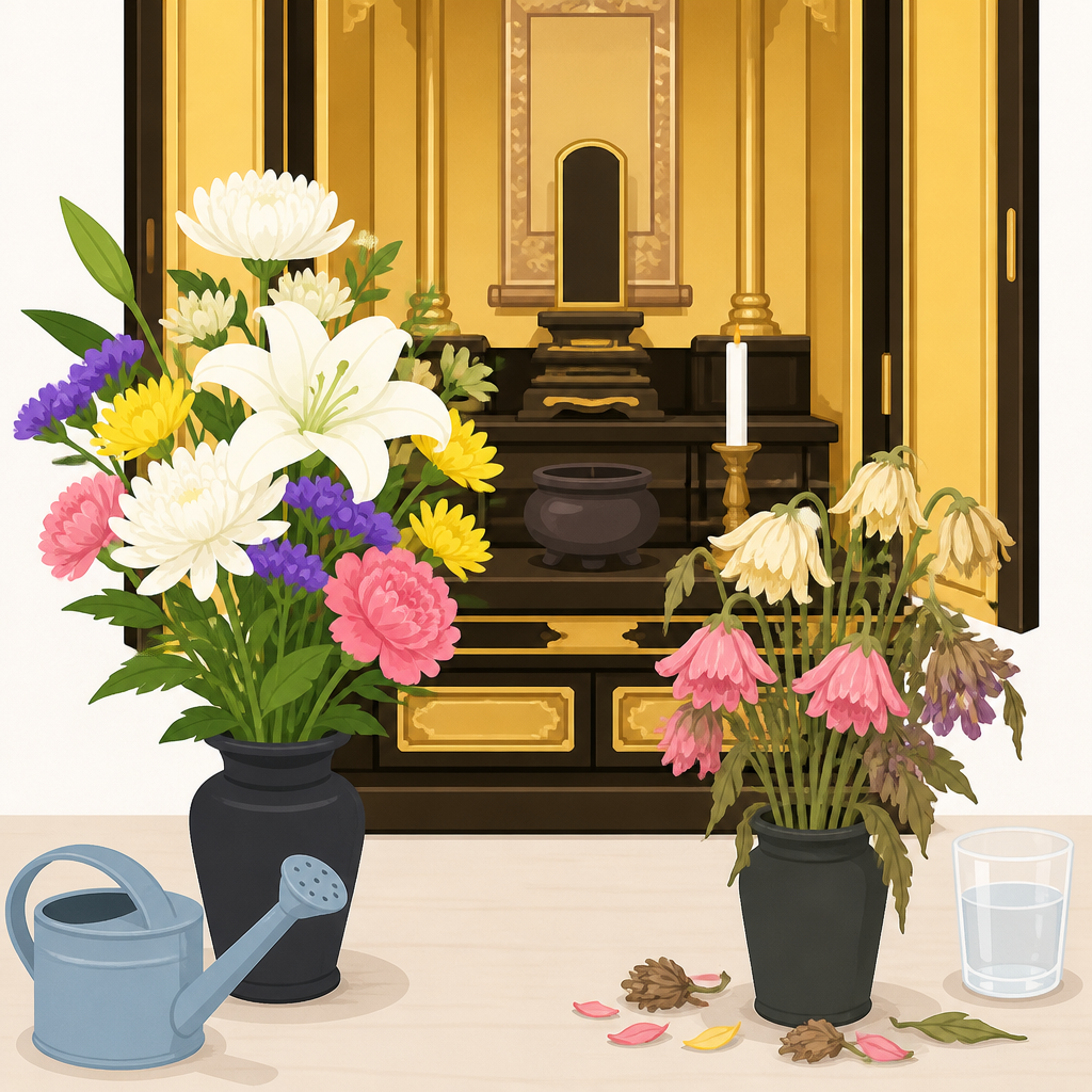 仏壇の花が枯れる仕組みと要素を分かりやすく