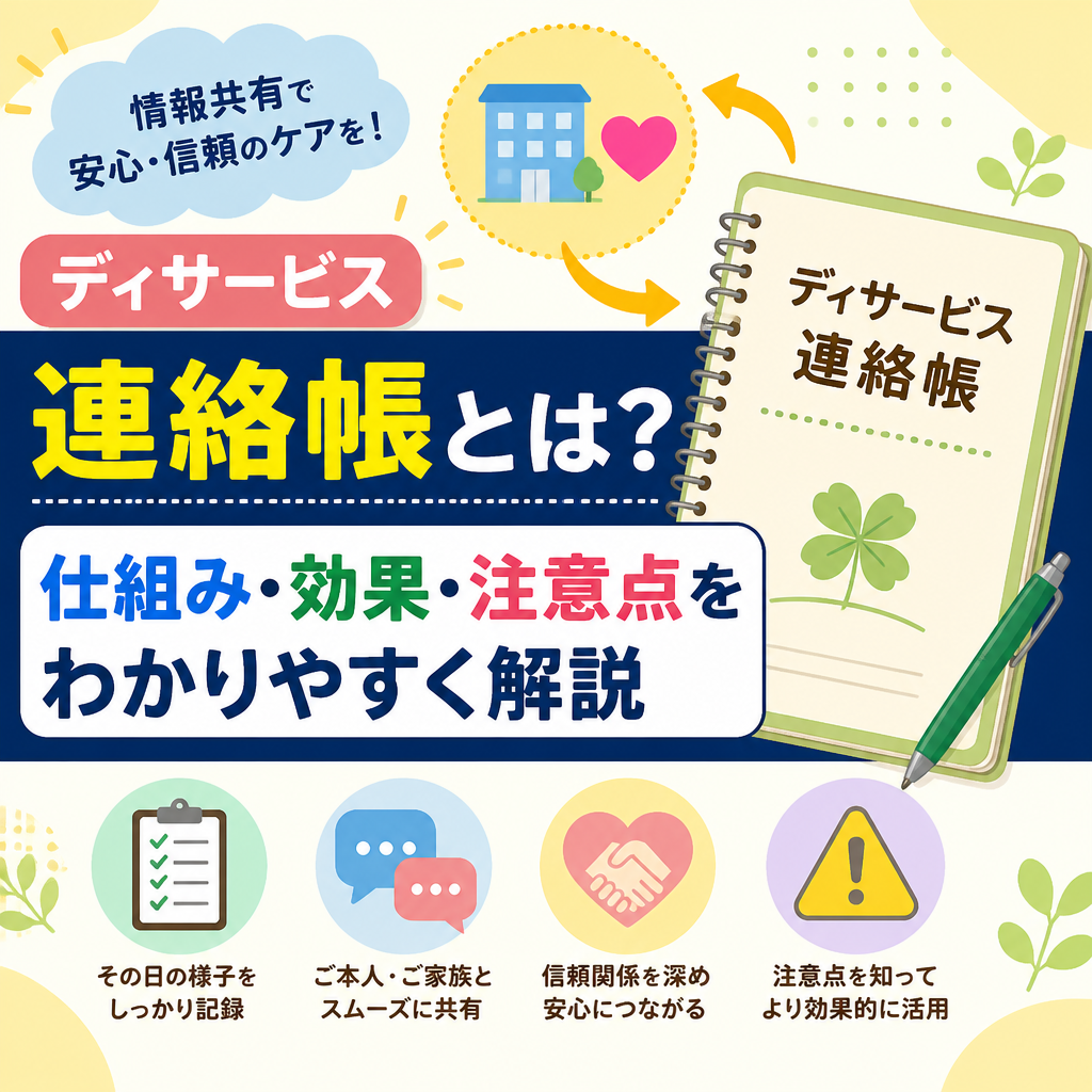 ディサービス連絡帳とは？仕組み・効果・注意点をわかりやすく解説