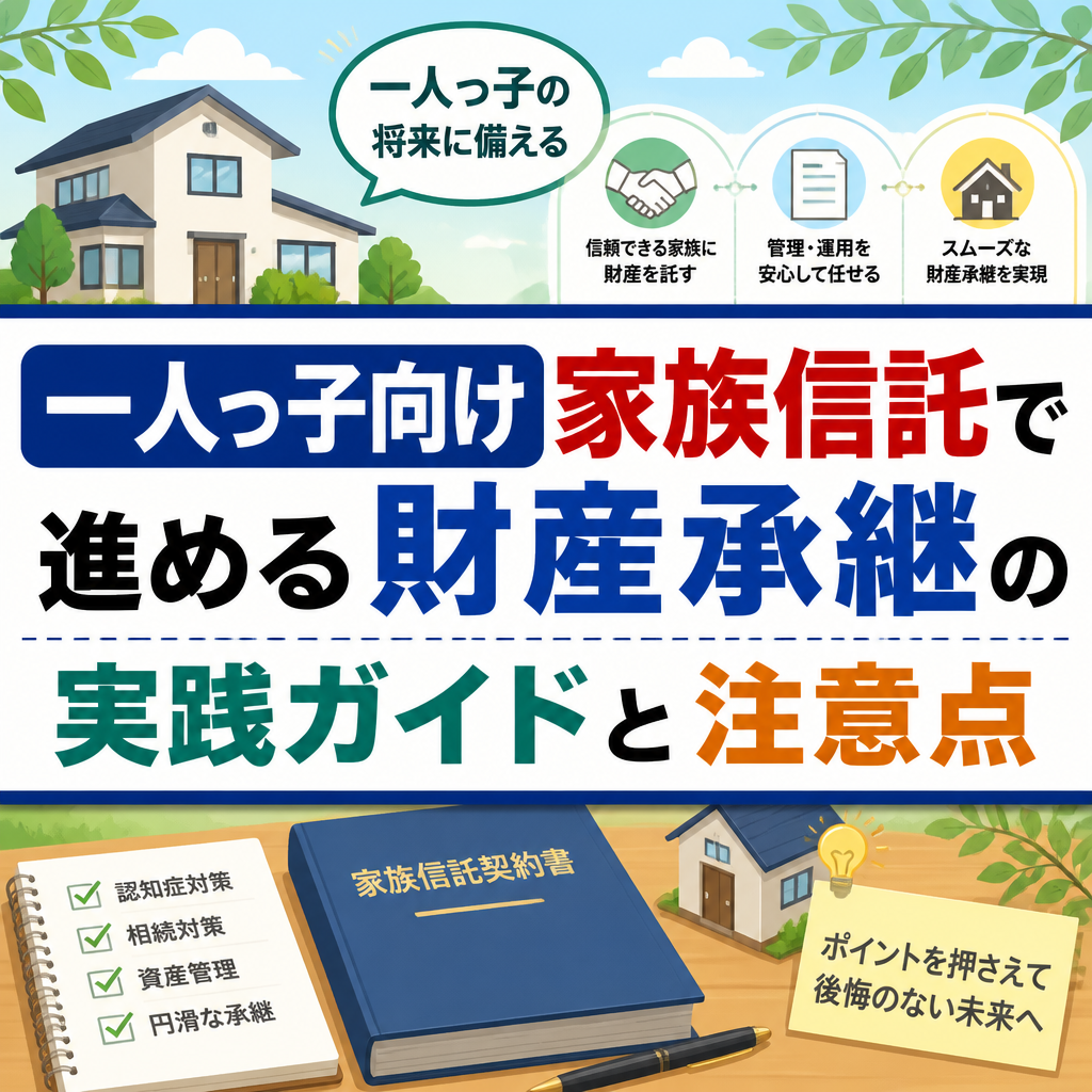 一人っ子向け家族信託で進める財産承継の実践ガイドと注意点