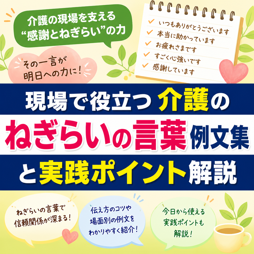 現場で役立つ介護のねぎらいの言葉例文集と実践ポイント解説