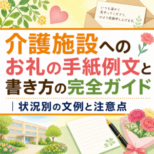 介護施設へのお礼の手紙例文と書き方の完全ガイド｜状況別の文例と注意点