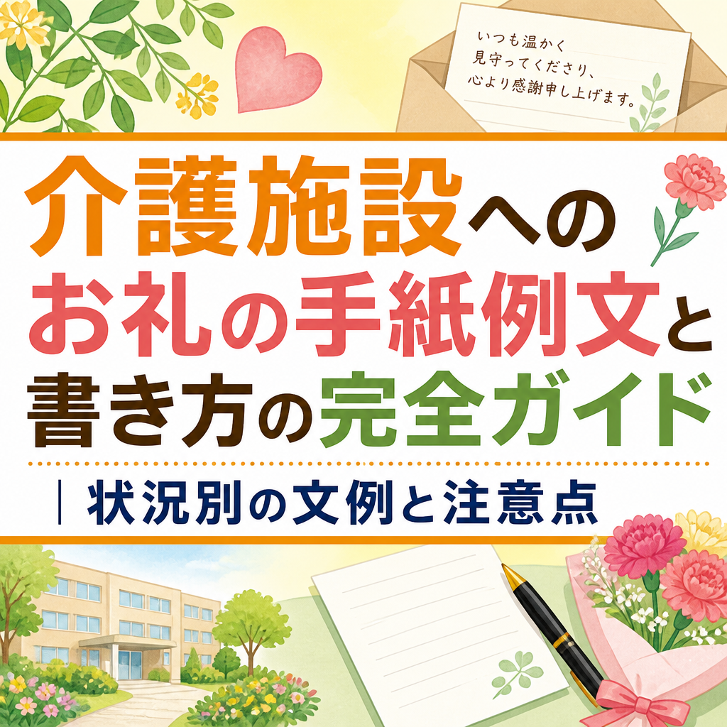 介護施設へのお礼の手紙例文と書き方の完全ガイド｜状況別の文例と注意点