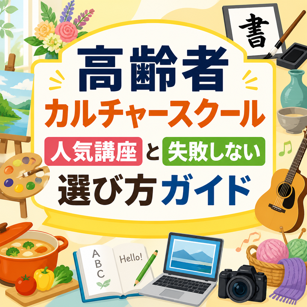 高齢者カルチャースクール人気講座と失敗しない選び方ガイド