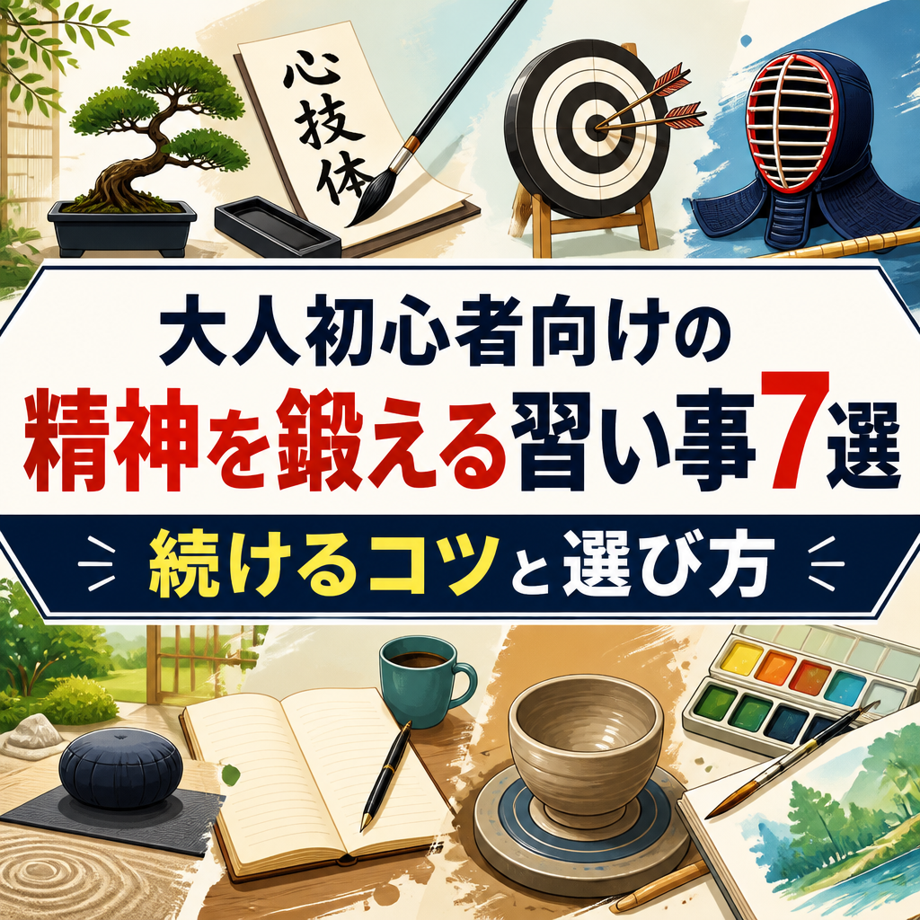 大人初心者向けの精神を鍛える習い事7選続けるコツと選び方