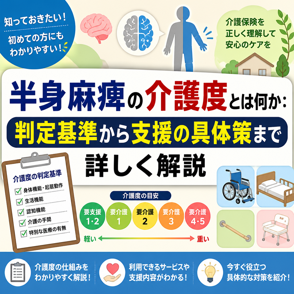 半身麻痺の介護度とは何か：判定基準から支援の具体策まで詳しく解説