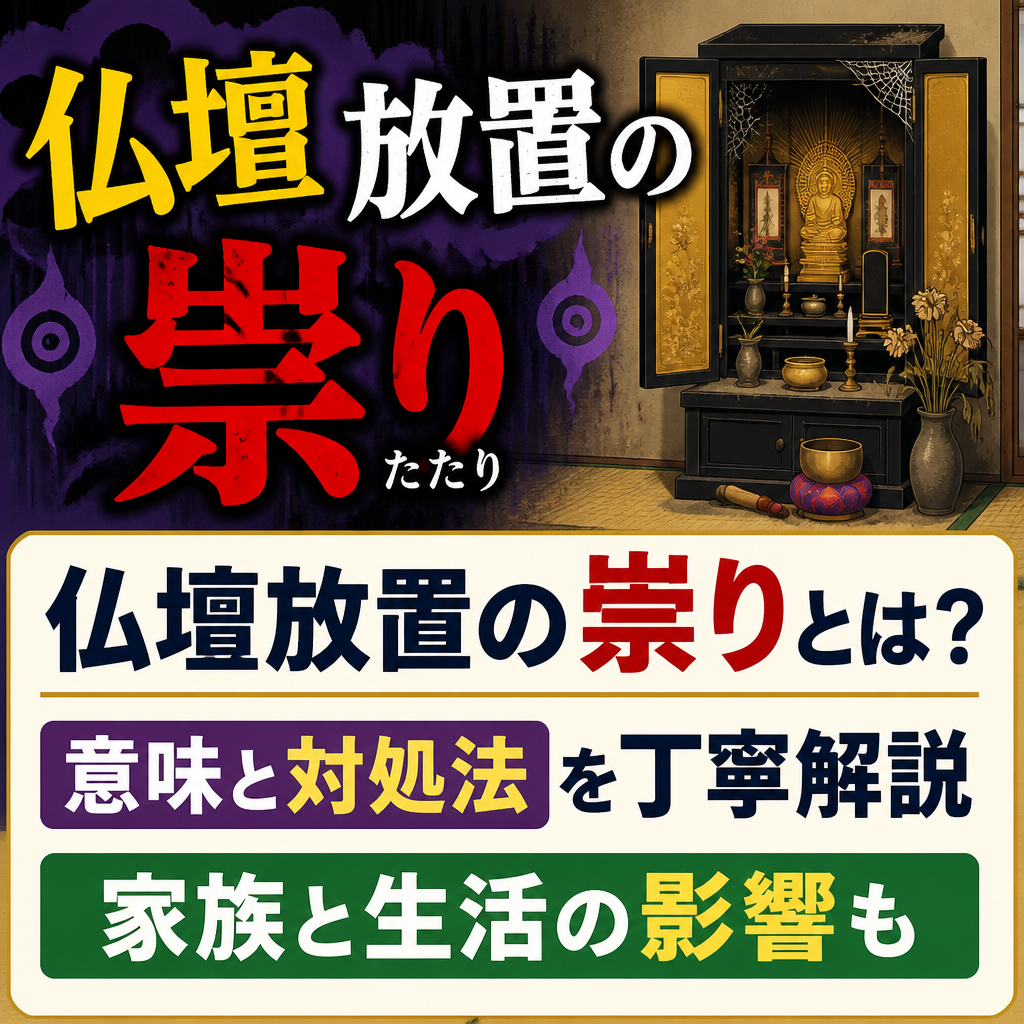 仏壇放置の祟りとは？意味と対処法を丁寧解説 家族と生活の影響も