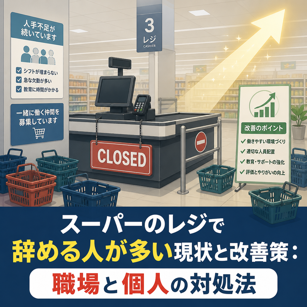 スーパーのレジで辞める人が多い現状と改善策：職場と個人の対処法