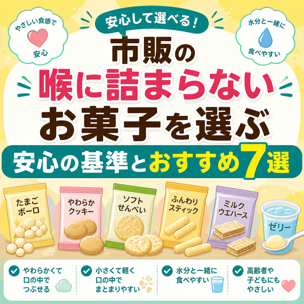 市販の喉に詰まらないお菓子を選ぶ安心の基準とおすすめ7選