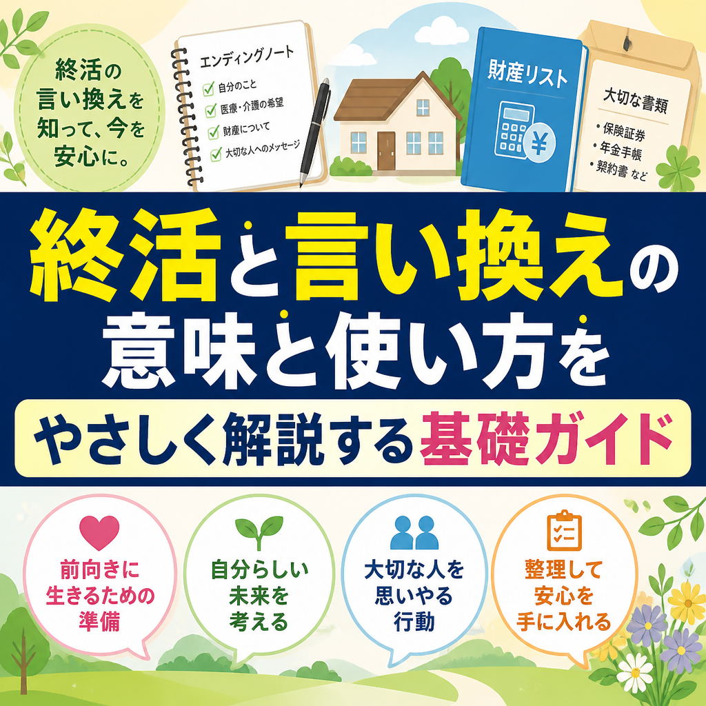 終活と言い換えの意味と使い方をやさしく解説する基礎ガイド