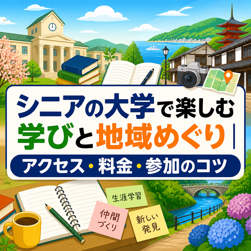 シニアの大学で楽しむ学びと地域めぐり｜アクセス・料金・参加のコツ