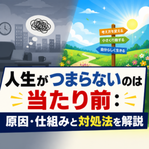 人生がつまらないのは当たり前：原因・仕組みと対処法を解説