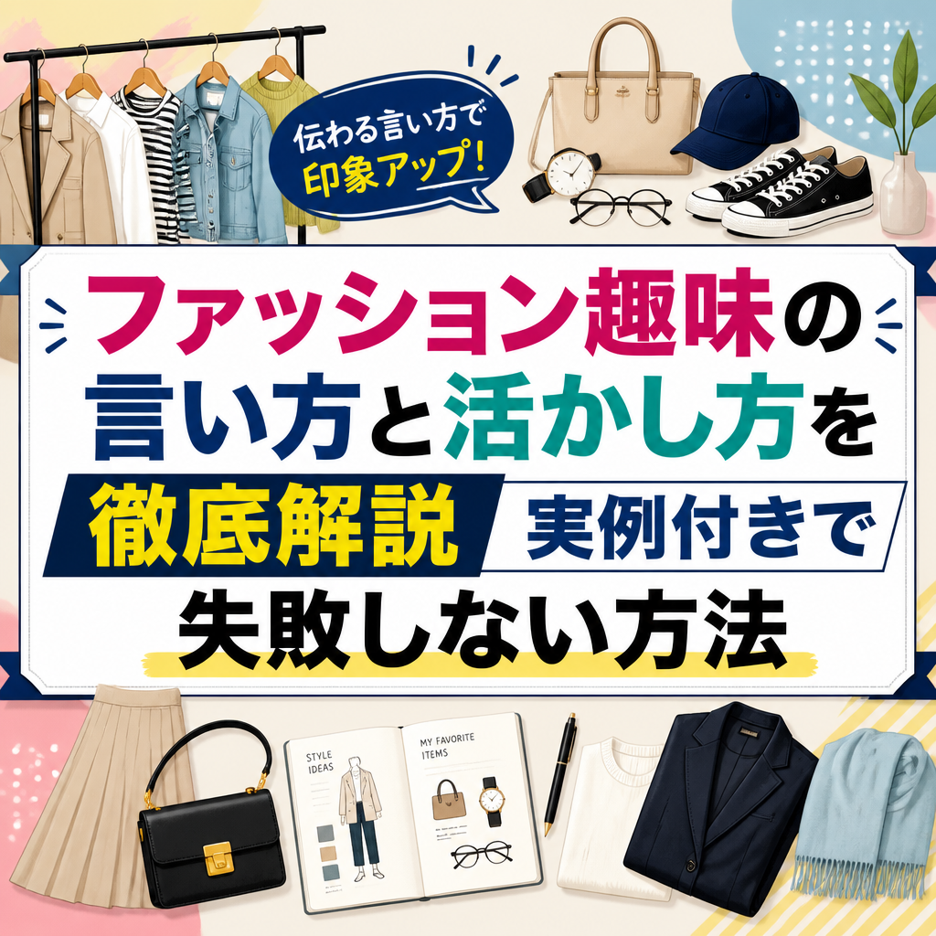 ファッション趣味の言い方と活かし方を徹底解説実例付きで失敗しない方法